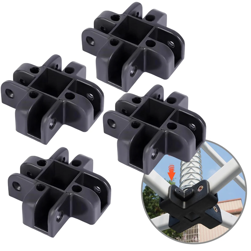 

4Pcs Gazebo Pop-up Tent Center Bracket Connector Plastic 4-Way Fits 34×34mm Tubes Camping Tent Accessories