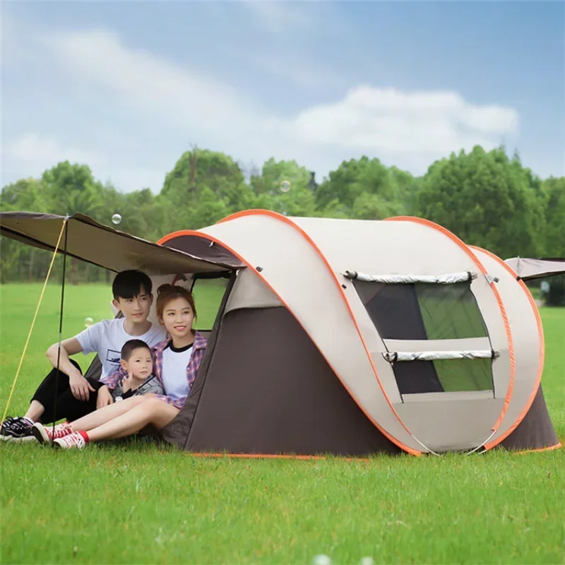 YOUSKY 3/4 People Outdoor Automatic Tents Throwing Pop Up Waterproof Camping Hiking Tent Waterproof Large Family Tents