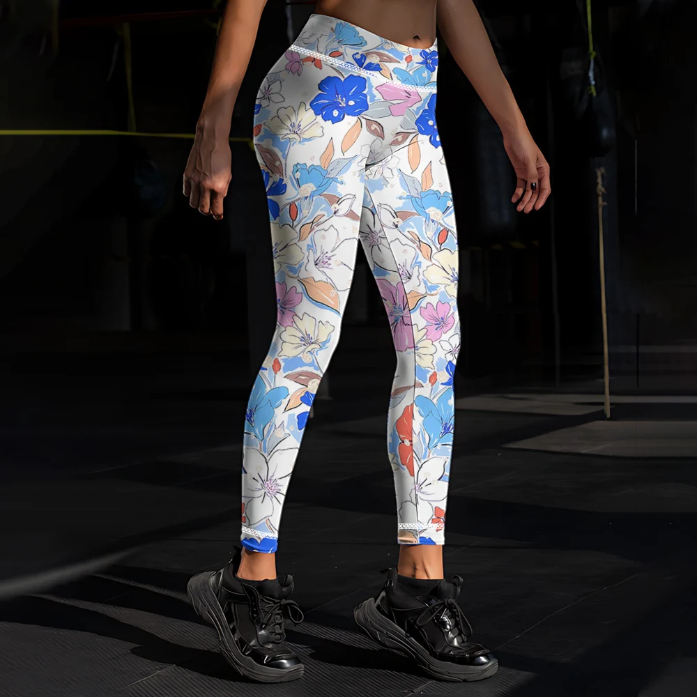 Fashion Floral Legging Pretty Dlowers 3D Printed Yoga Pants Fitness Skinny Pants Womens Clothing Leggings Mujer Gym