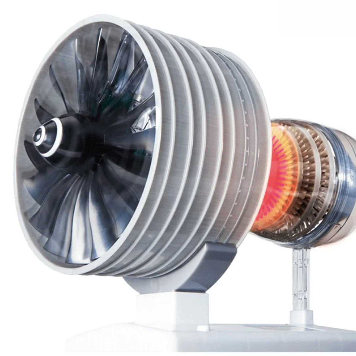 Assembled Turbofan Engine Model Jet Scientific Teaching Model Movable for Laboratory Display