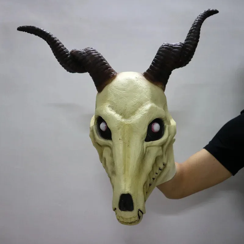 2025 11 엘리아스 앤스워스 코스튬 마스크 애니메이션 앤틱 마구스 신부 코스프레 유니폼 트렌치 목걸이 마스카라 카니발 파티