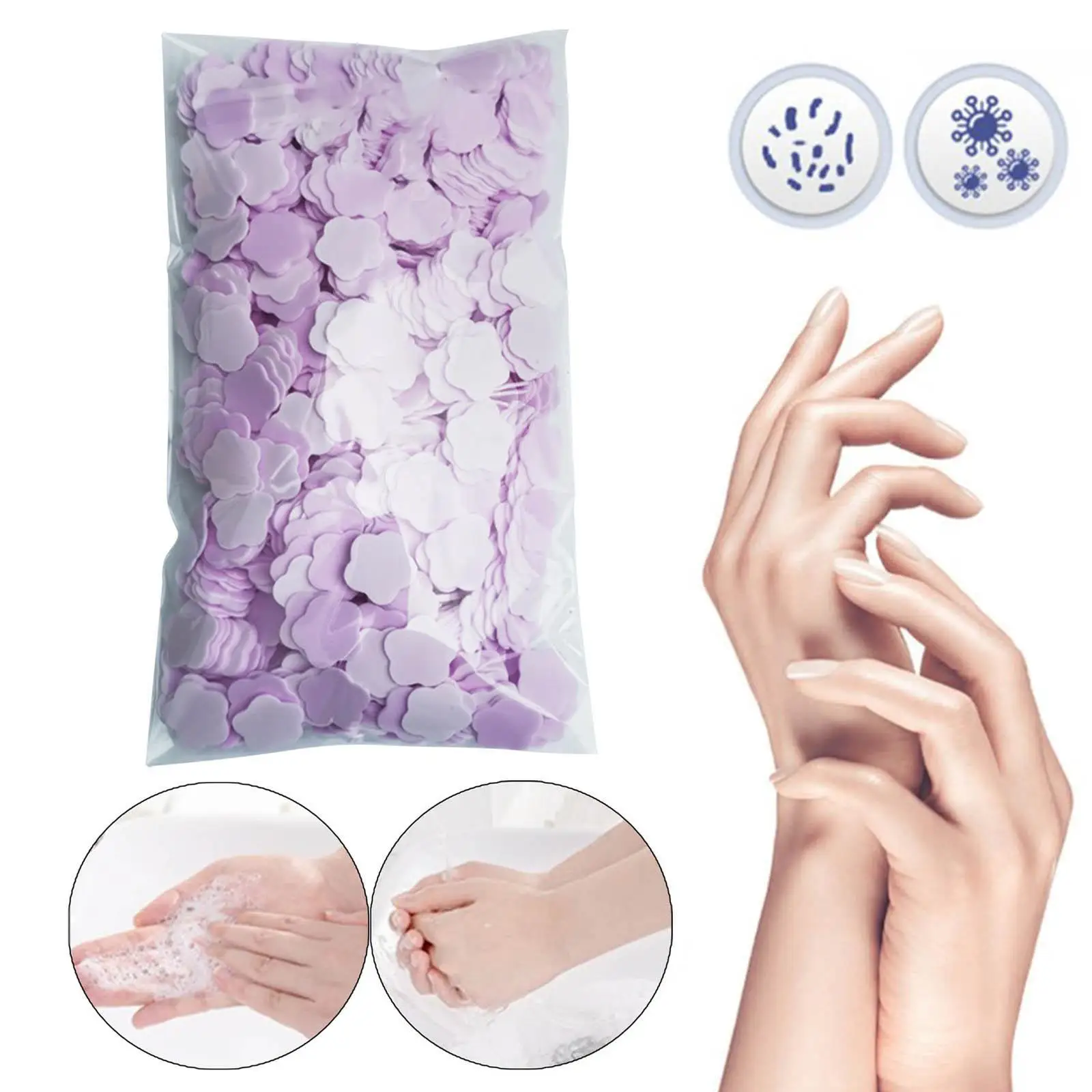 

1000 Pieces Soap Paper Cleaning Washing Hand Disposable Bath Foaming Paper Soap for Adults Kids Outdoor Camping Supplies Travel