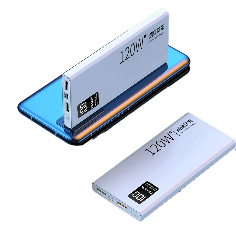 For IPhone Samsung Huawei Xiaomi Hot 120W High Capacity Power Bank Fast Charging Portable Battery Charger