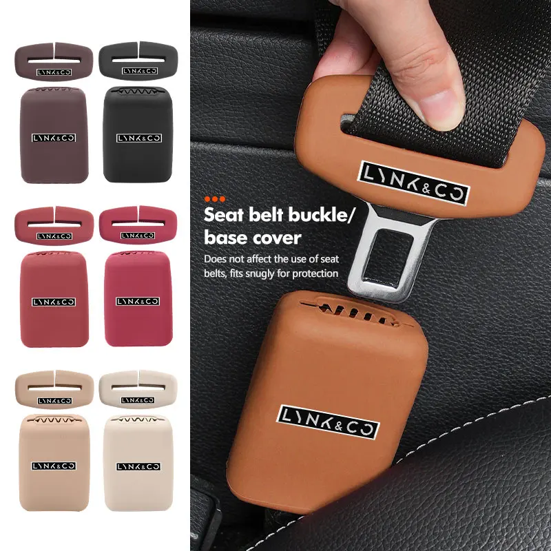 

2 шт. силиконовый автомобильный ремень безопасности с пряжкой, зажим для LYNK & CO 01 02 Hatchback 03 Phev 05 06 09