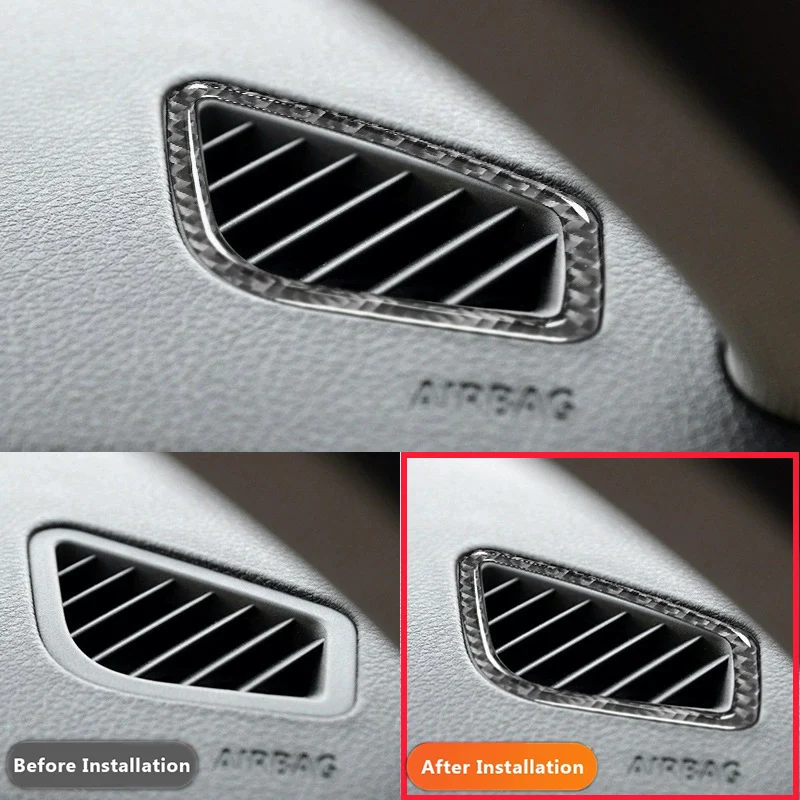 For BMW 3 Series F30 F35 2013-2019 Carbon Fiber Car Left Right Air Vents Frame Decorative Stickers Auto Inter Accessoriess