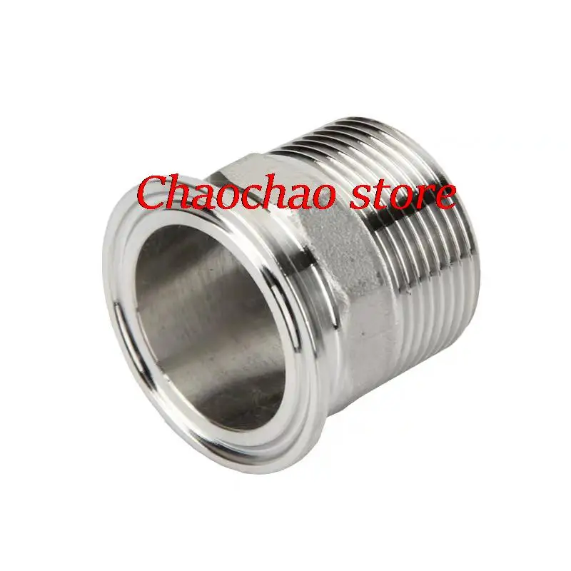 1Pcs DN15-DN50 Stainless Steel SS304 Sanitary Male Threaded Ferrule Pipe Fittings Tri Clamp Type