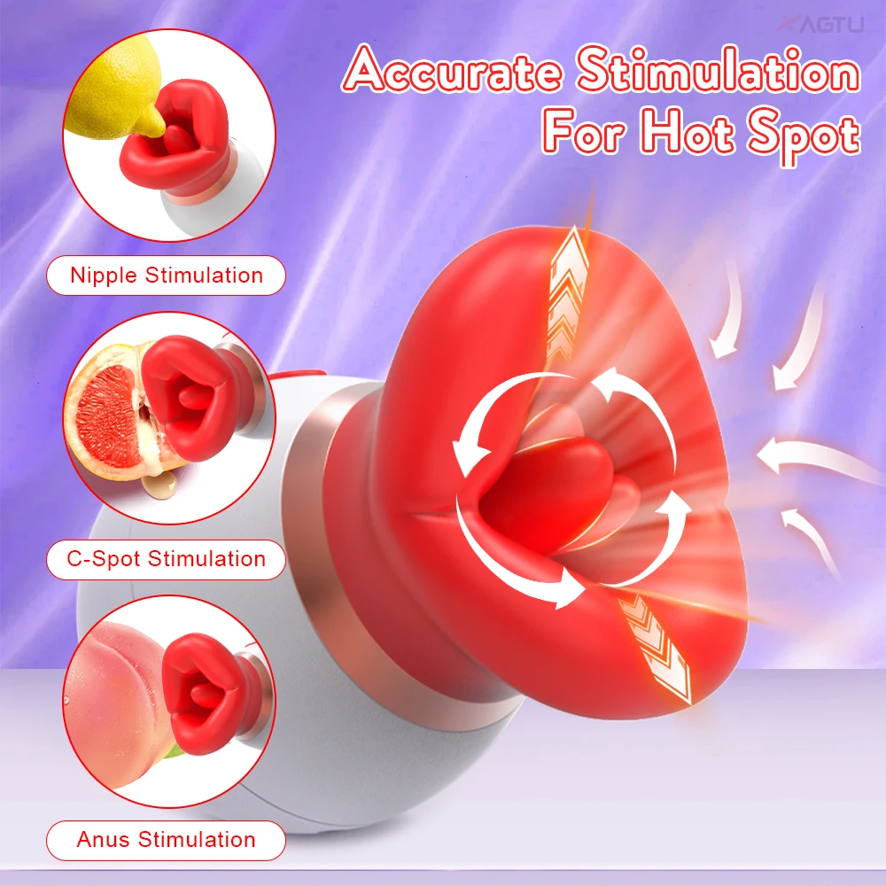 Powerful Sucking Vibrator for Women Swing Tongue Licking Clitoris Sucker Oral Nipple Stimulator Sex Toys for Female Adults