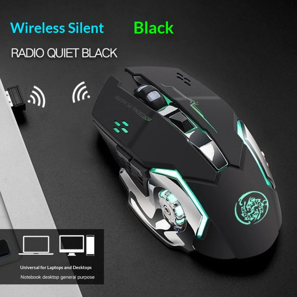 Bluetooth Wireless Mouse Tri-Mode Rechargeable Silent RGB Backlight Macro Programmable Buttons for Laptop PC Tablet Mobile Phone
