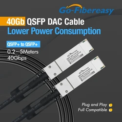 QSFP 40G DAC Cable 0.5m~7m, 40Gbps QSFP+ to QSFP+ Passive Direct Attach Copper Twinax Cable For HuaWei/Mikrotik/Juniper...Switch