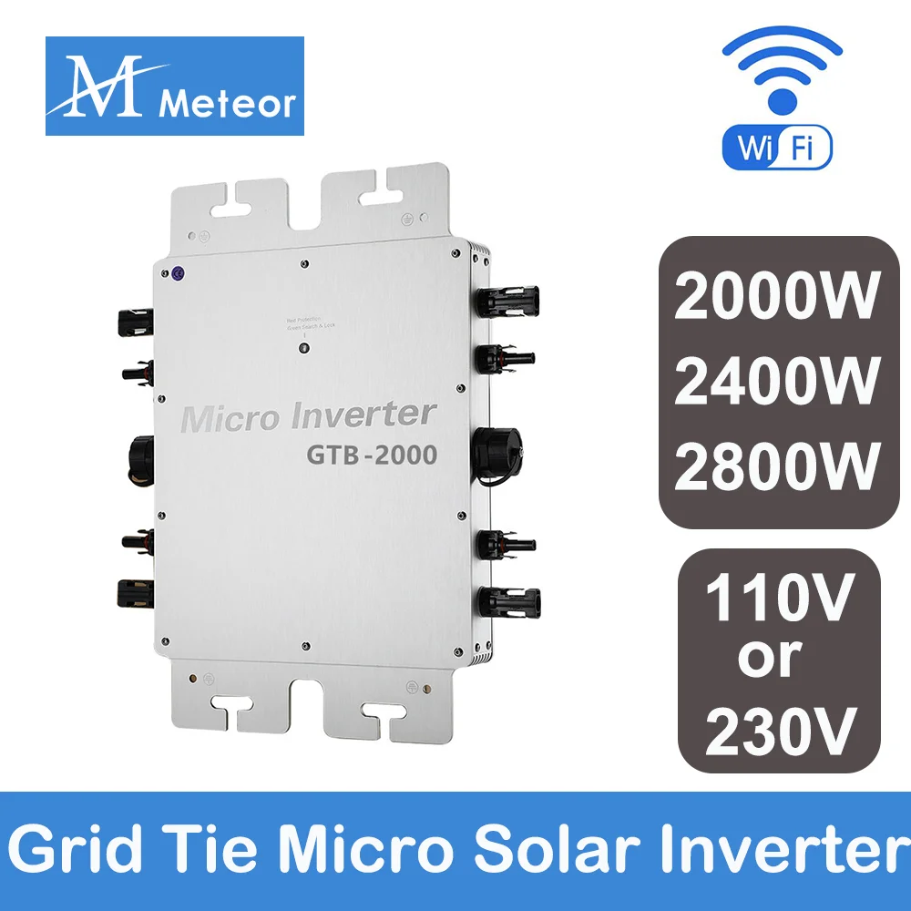 micro inversor ip65 a prova dagua sistema solar na rede eletrodomestico camping 2000w 2400w 2800w 110v 220v 230v mppt 01