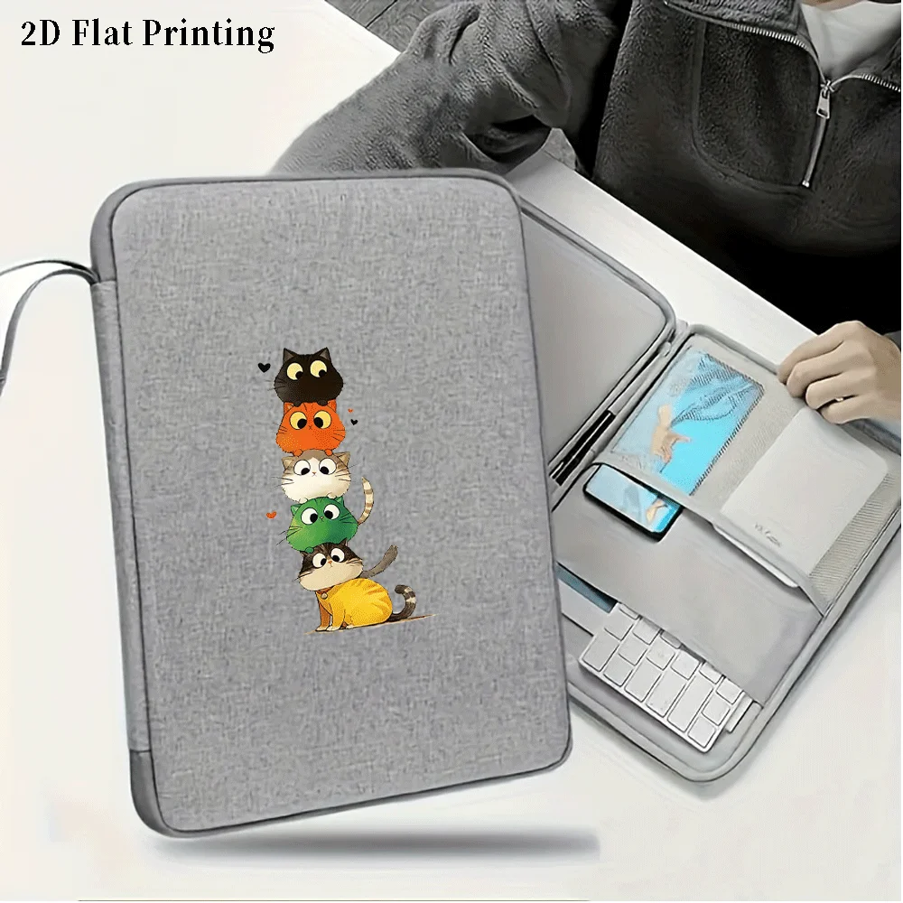Cat Print Tablet Sleeve Bag 10.9/12.9 Inch Handbag Case for IPad Air Samsung Xiaomi Lenovo Tablet Bag Cover Shockproof Pouch
