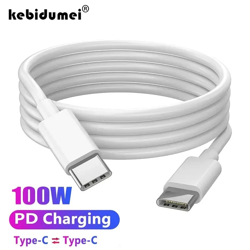 100W PD Fast Charging Line USB C to USB Type C Cable For iPhone 15 Macbook Samsung Xiaomi Huawei Cable Quick Charge Data Line