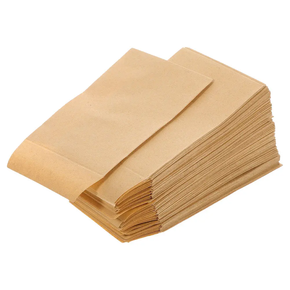 

50Pcs Kraft Paper Seed Envelopes Self Seal Closure for Organizing Tiny Valuables Coin Holder Storage Packet Home Office School