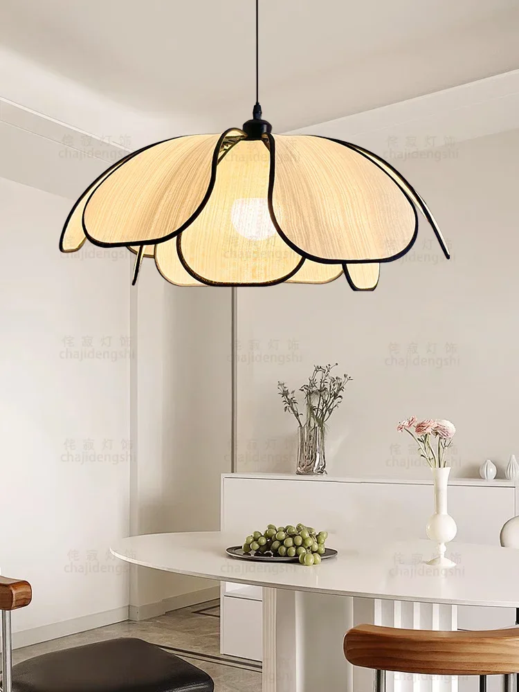 Nordic Petal E27 LED Pendant Lights Wabi Sabi Ceiling