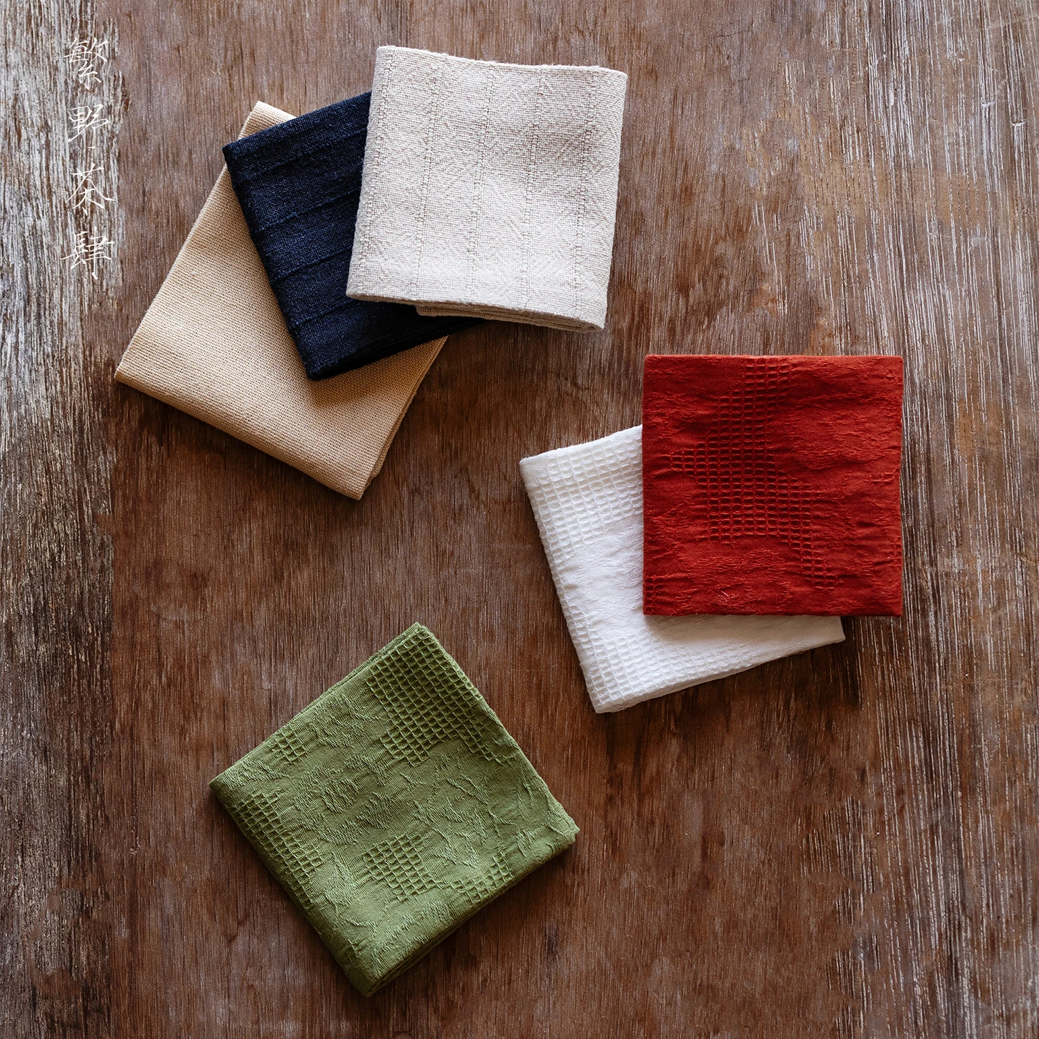 Thick Handmade Cotton Linen Tea Towel Double Sided Absorbent Tea Tablecloth Tea Set Coaster Tea Tray Cup Mat Pot Holder