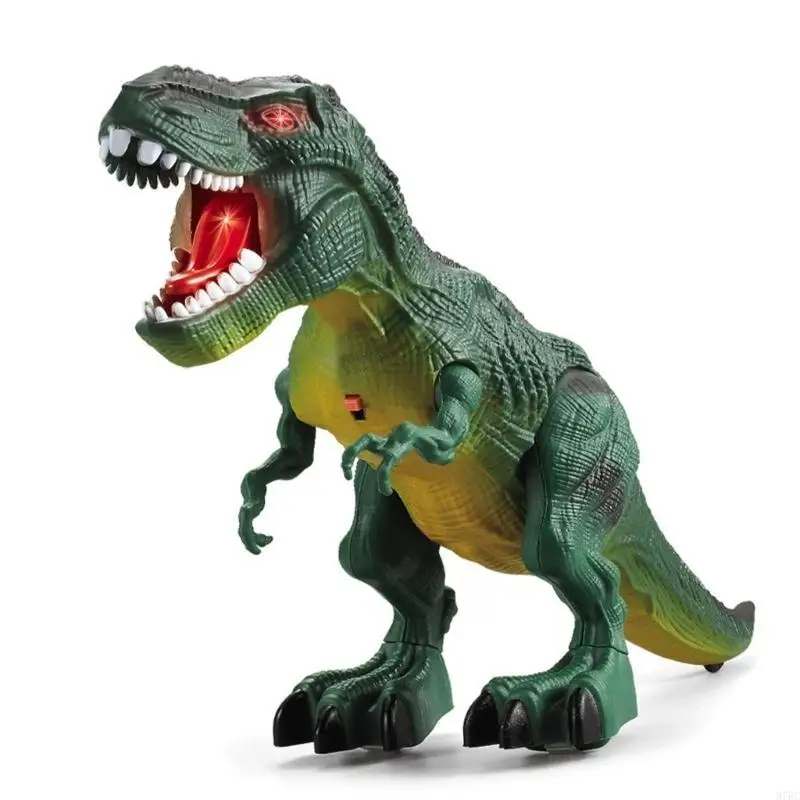 97BC Electronic Kids Dinosaur Glowing Walking Toy with Sounds Children Interactive Educational Walking Toy for Infant