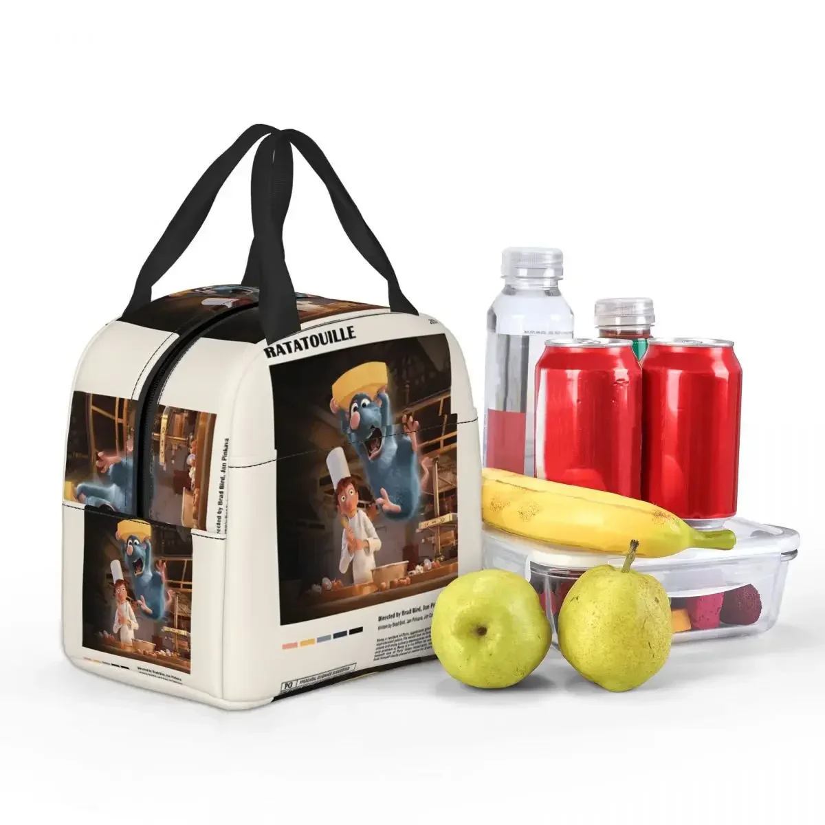 For Men Kid Lunch Container Animation Movie Print Poster Accessories Ratatouille ToteTravel Storage BagsWeekend Picnic