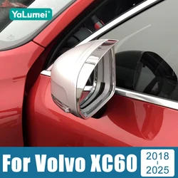 For Volvo XC60 2018-2020 2021 2022 2023 2024 2025 ABS Car Rearview Mirror Eyebrow Rainproof Rain Protector Trims Cover Sticker