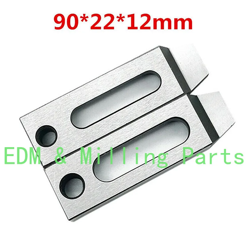 

2x CNC Wire EDM Stainless Jig Holder Clamp 90x22x12mm M8 Screw Wire Cutter Claw For EDM Clamping