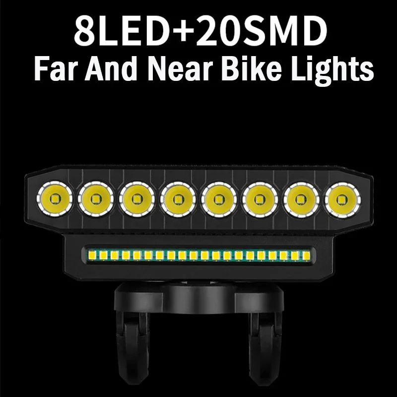 4000mAh Bike Front Bicycle Lights Front Road Bike Headlight With 130DB Bell Bicycle Accessories Cycling Equipment As Power Bank