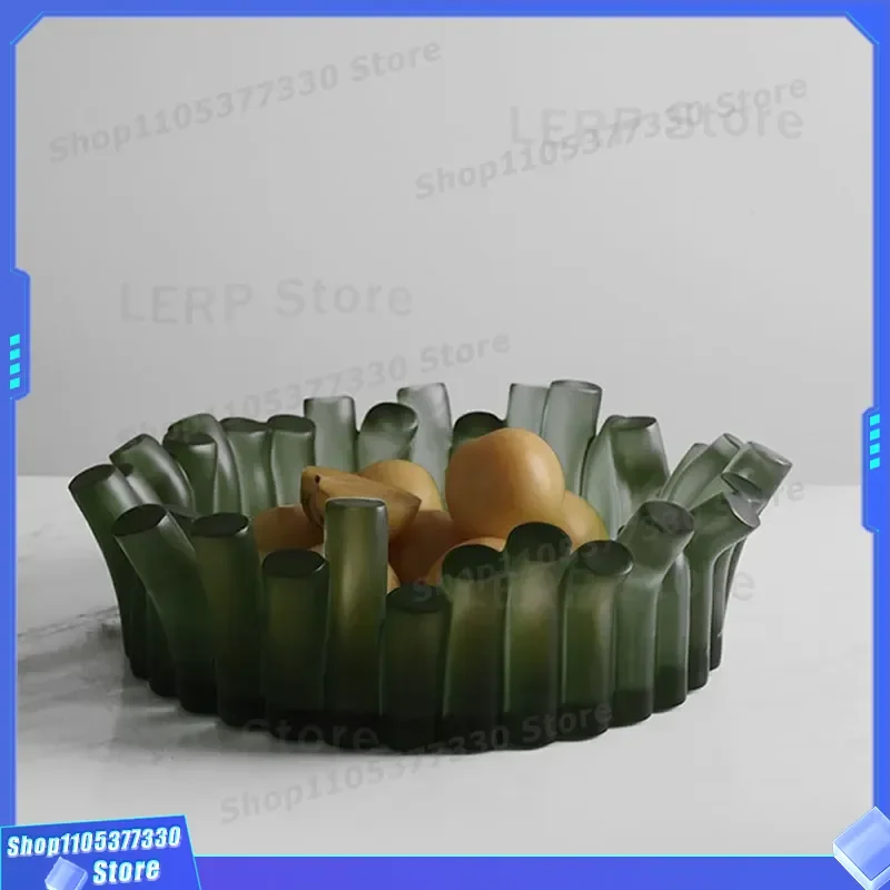 Modern Creative Transparent Fruit Plate for Living Room Coffee Table Desktop Storage Ornament Home Furnishing Hotel Model