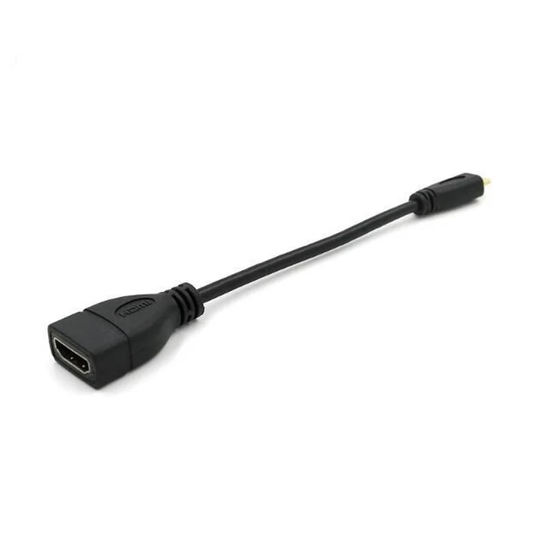 Up Down Right Left Angled Micro HDMI To HDMI Male To Female Adapter Connector 10cm for HDTV Type D