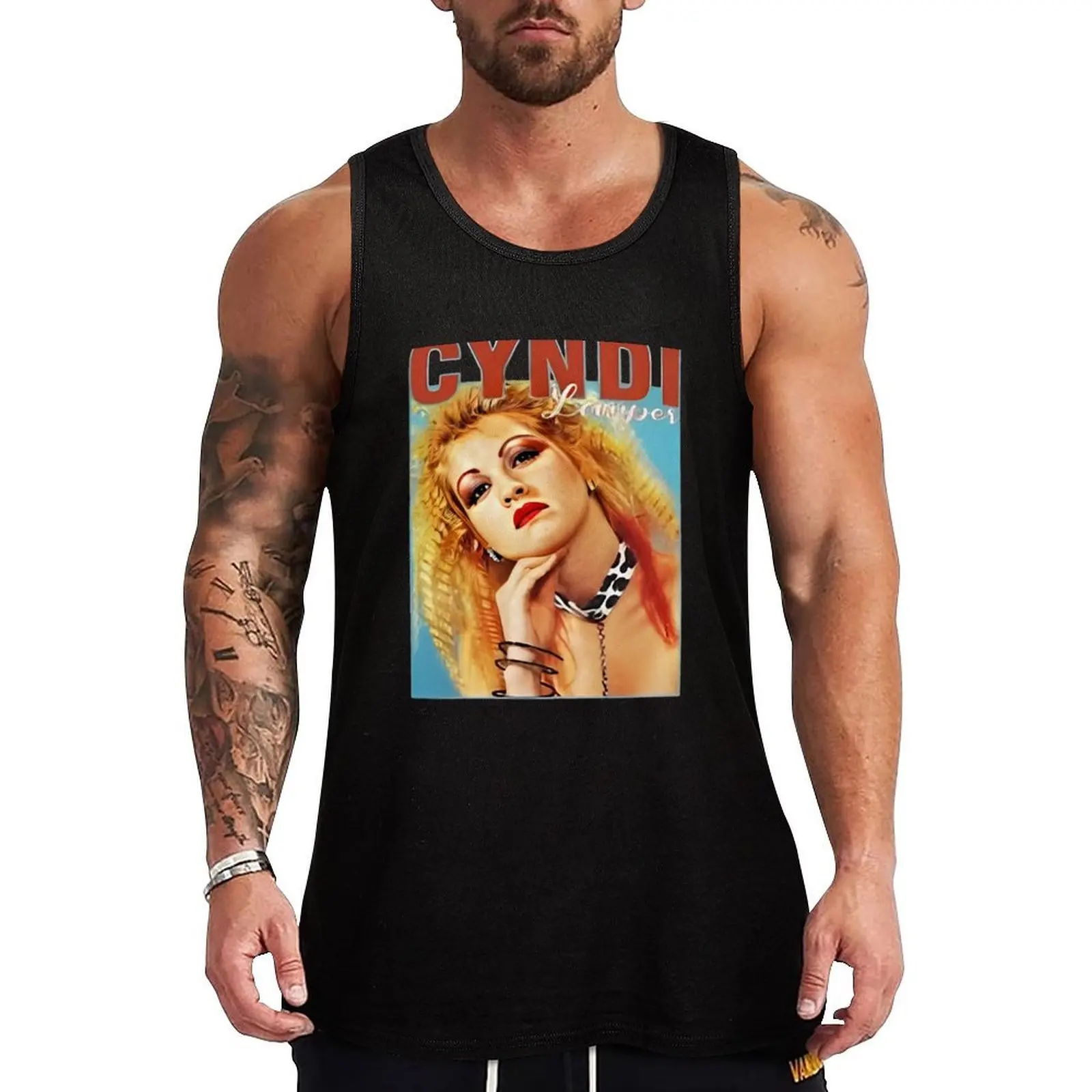 

Cyndi lauper retro for fans Tank Top summer clothes gym t shirt men gym accessories men men gym