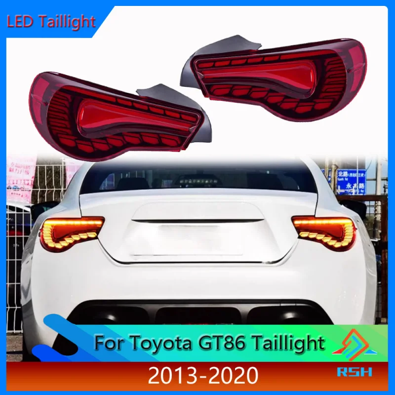 For Toyota GT86 Taillight Assembly Subaru BRZ Modified Dragon Scale LED Driving Lights Water Turn Signal Brake Rear Lamp