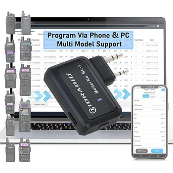 Walkie Talkie kablosuz programcı telefon ve PC Bluetooth programlama için BFUV-5R BF-888S radyo çoklu Model hiçbir sürücü sorunu kablosu