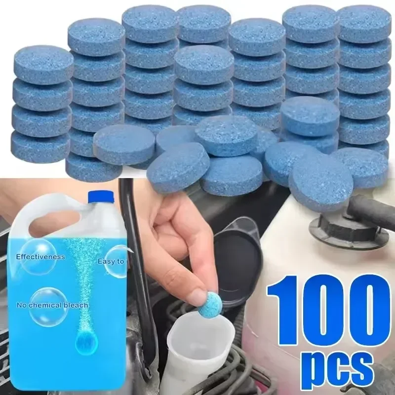 Super Concentrated Effervescent Tablets Car Windshield Solid Cleaner Dust Sludge Remover Protect Glass Cleaning Motorcycle Amagi