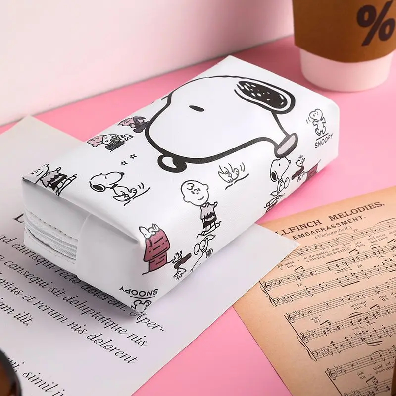 Snoopy Simple Pencil Bag Cartoon Creative Girls Student Pencil Case High-color Value cancelleria di grande capacità