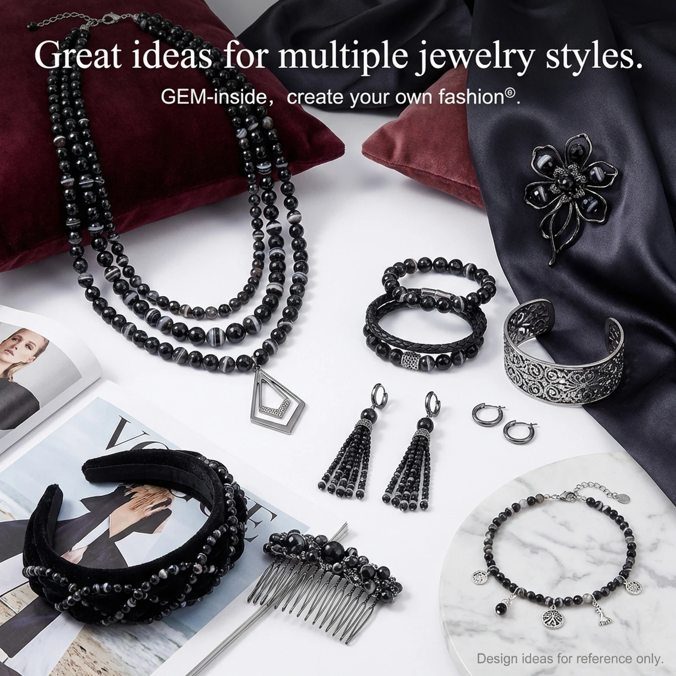 Round Faceted Black Sardonyx Agates Bead For Jewelry Making Strand 15 inches 8mm 10mm 12mm DIY  Jewelry Accessorries Loose Beads