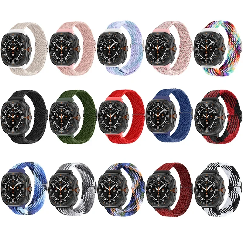 Cinturino ad anello intrecciato per Samsung Watch 7 ultra band 47mm accessori Bracciale sportivo in nylon correa Samsung Galaxy Watch 7 ultra cinturino