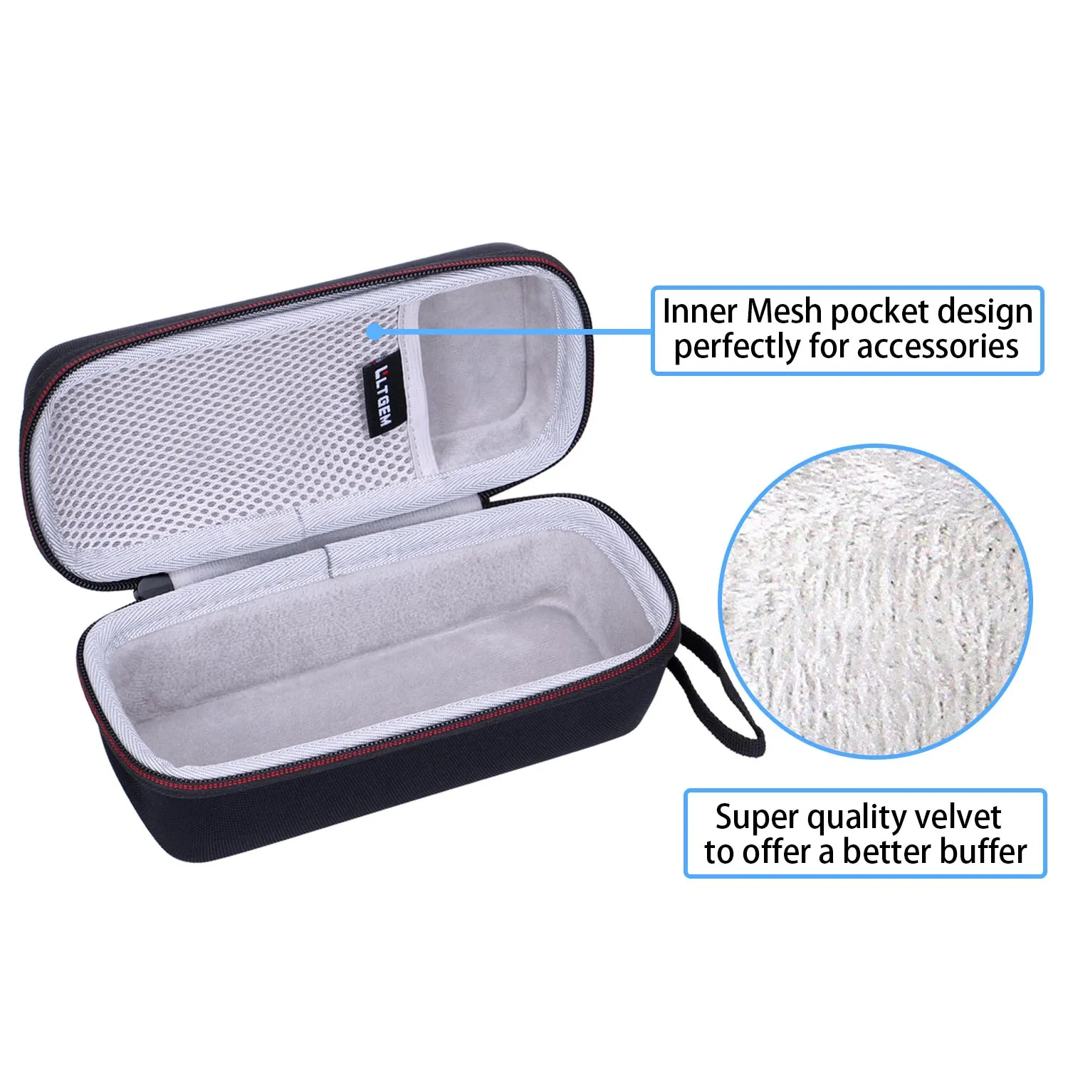 LTGEM EVA Hard Case for JBL FLIP 5 or JBL FLIP 6 Waterproof Portable Bluetooth Speaker - Travel Protective Carrying Storage Bag