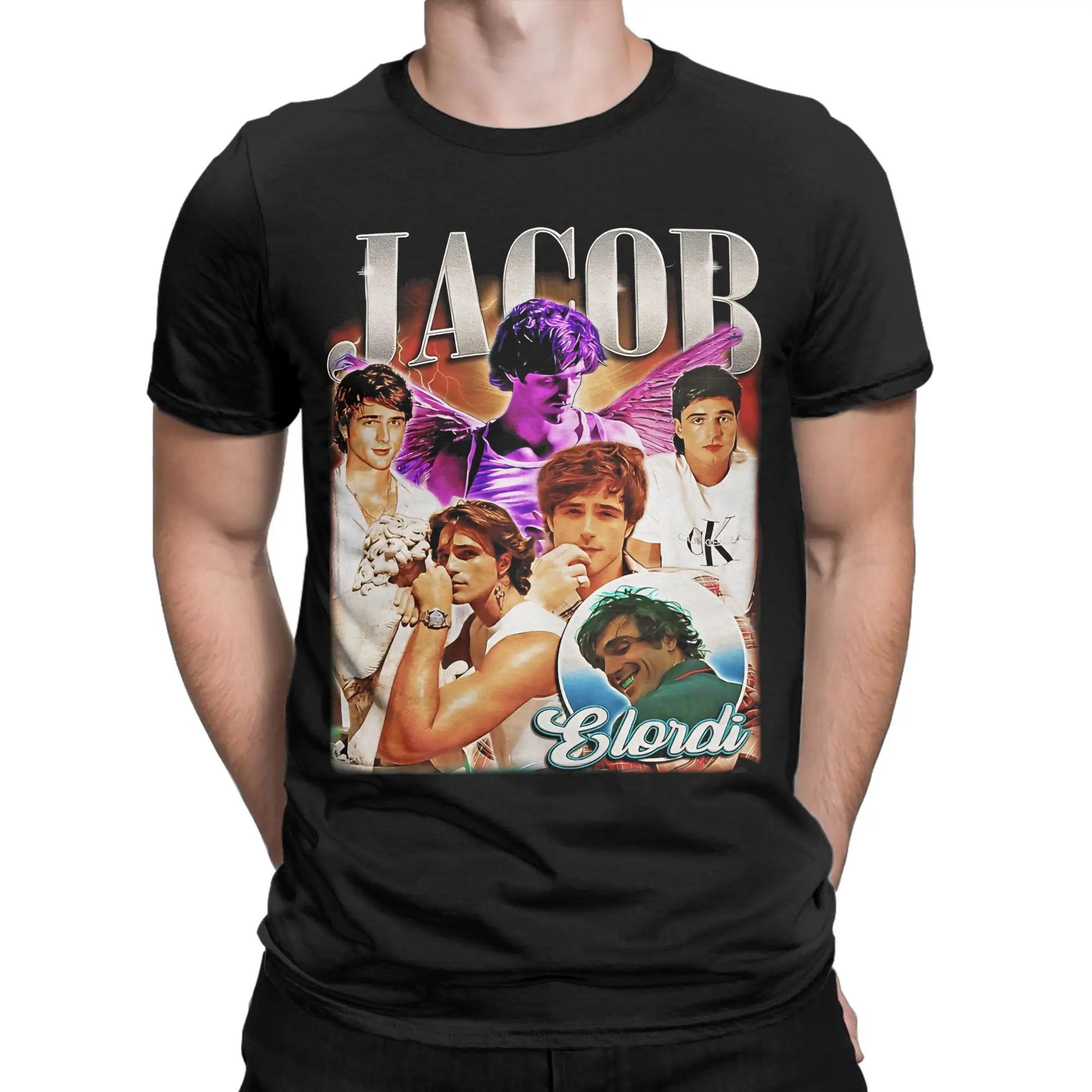 Adorable Jacob Elordi  T-Shirt Men  Streetwear T-Shirts Beach O Neck Harajuku Tee Shirt Print Big Size Tops