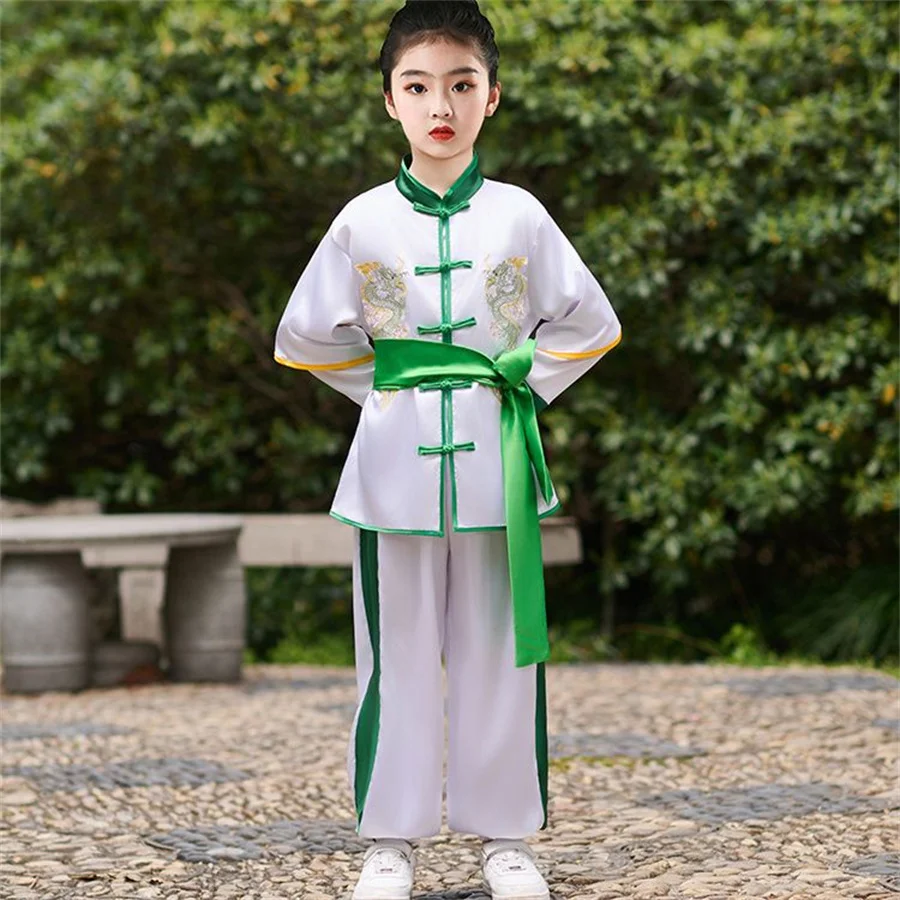 Kimono de Wushu, Roupa de Judô, Roupa de Kung Fu Chinês, Roupa de Tai Chi, Uniforme de Artes Marciais, Dobok de Taekwondo para Crianças, Adultos e Meninas