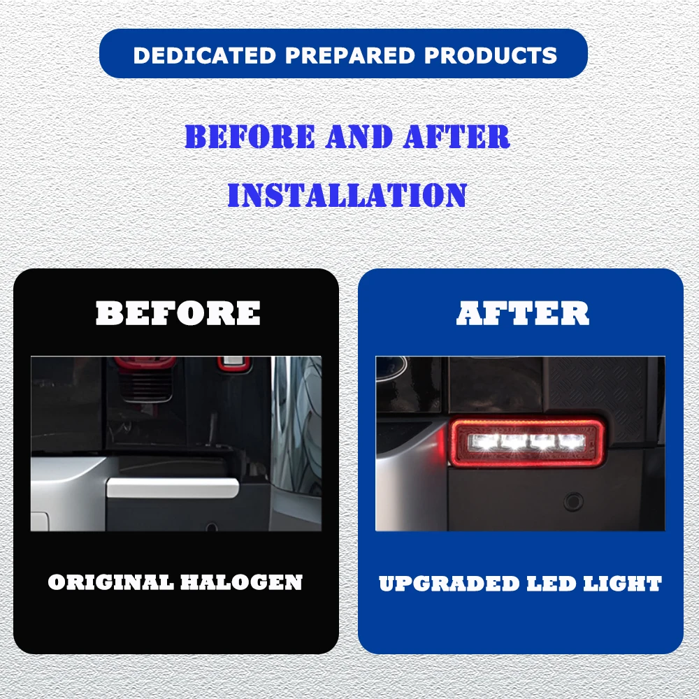 Hot LED Rverse light for Land Rover DEFENDER 20-25 rear bumper light DRL turn signal full led Car Auto Accessories Modified Lamp