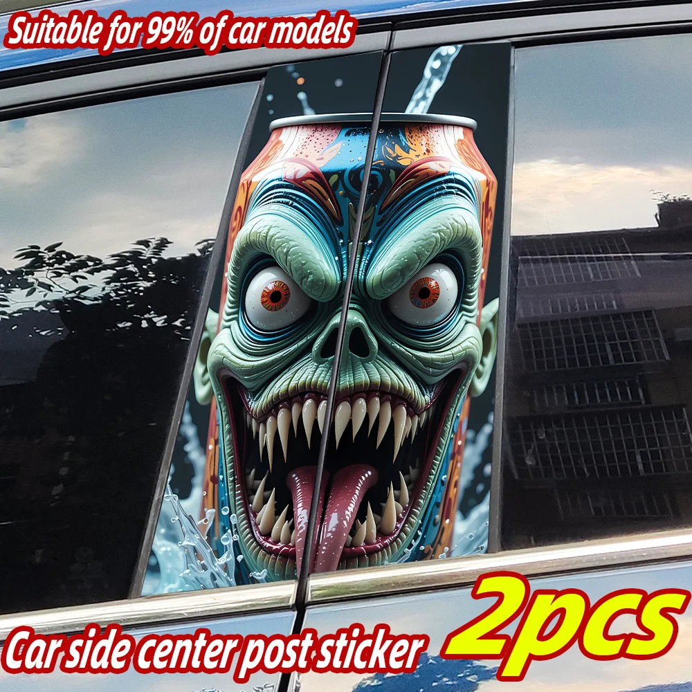 

Monster Pop Can Car Stickers Auto B Pillar Waterproof Decor Cover Scratches Sunscreen Car Doors Pillar Vinyl Decals Accessories