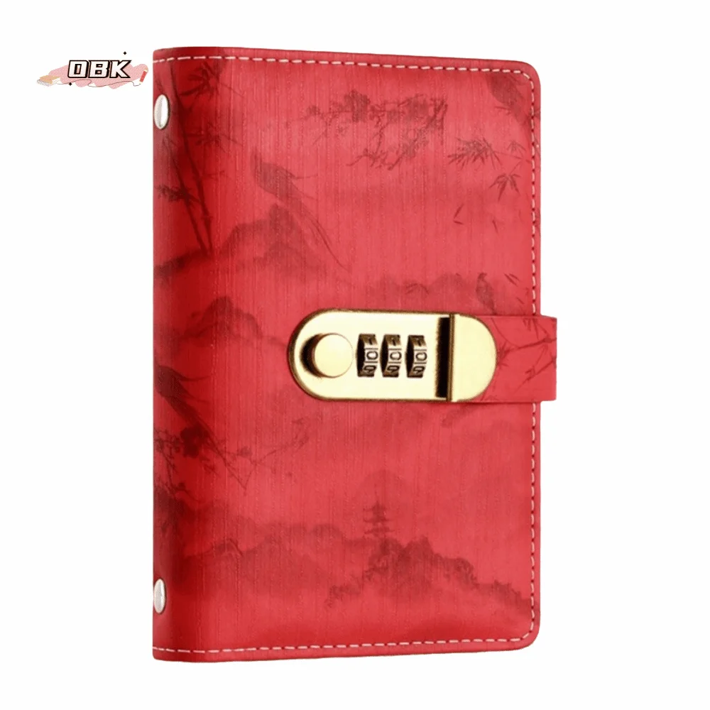 Pasta de desafio de poupança à prova d'água, multi bolsos, bloqueio de senha, livro de depósito fixo, pu, vintage, orçamento, planejador de contas, economia de dinheiro