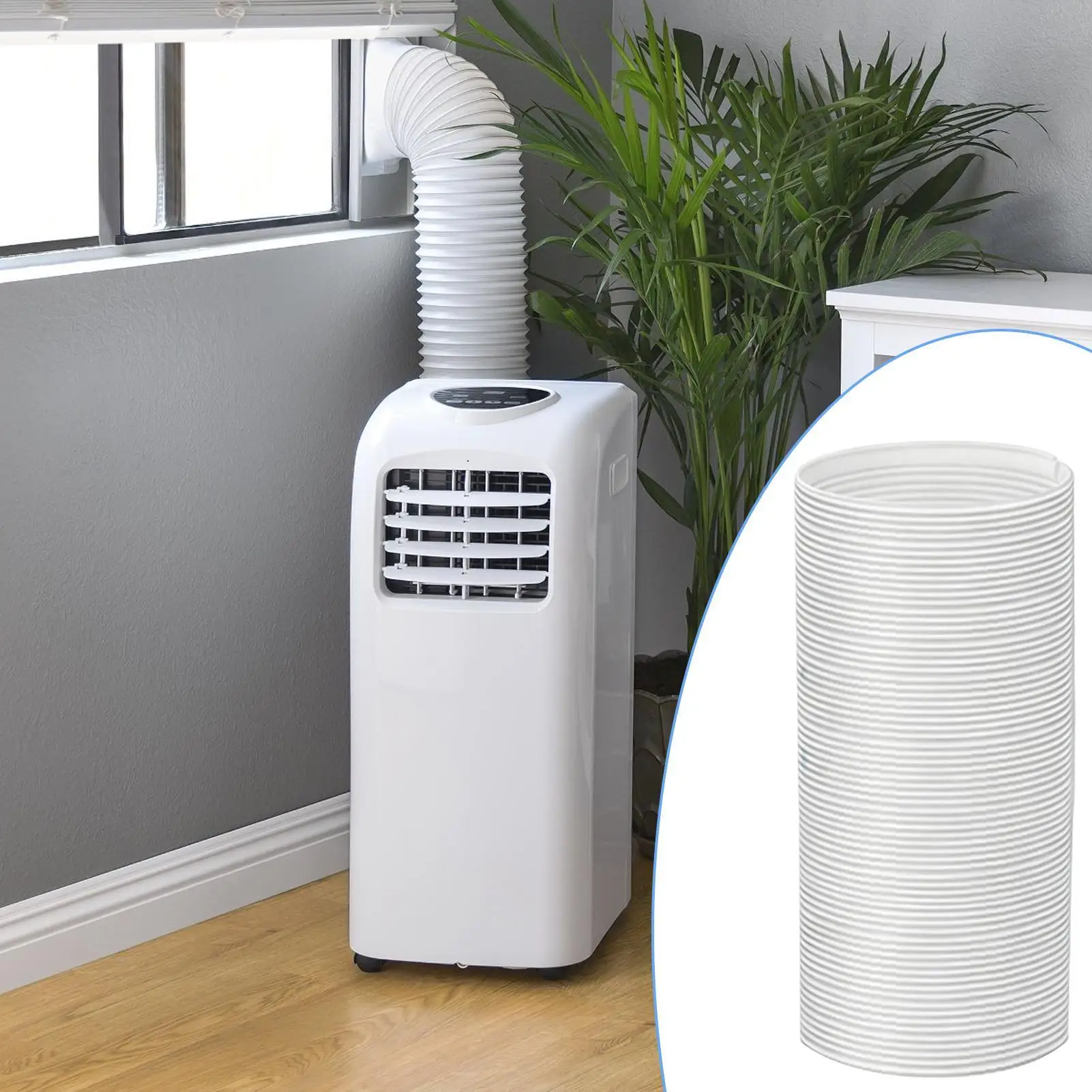 Portable Air Conditioner Vent Hose Thickened Telescopic Universal 3 Meters Portable AC Vent Pipe for Home Dormitory Apartment