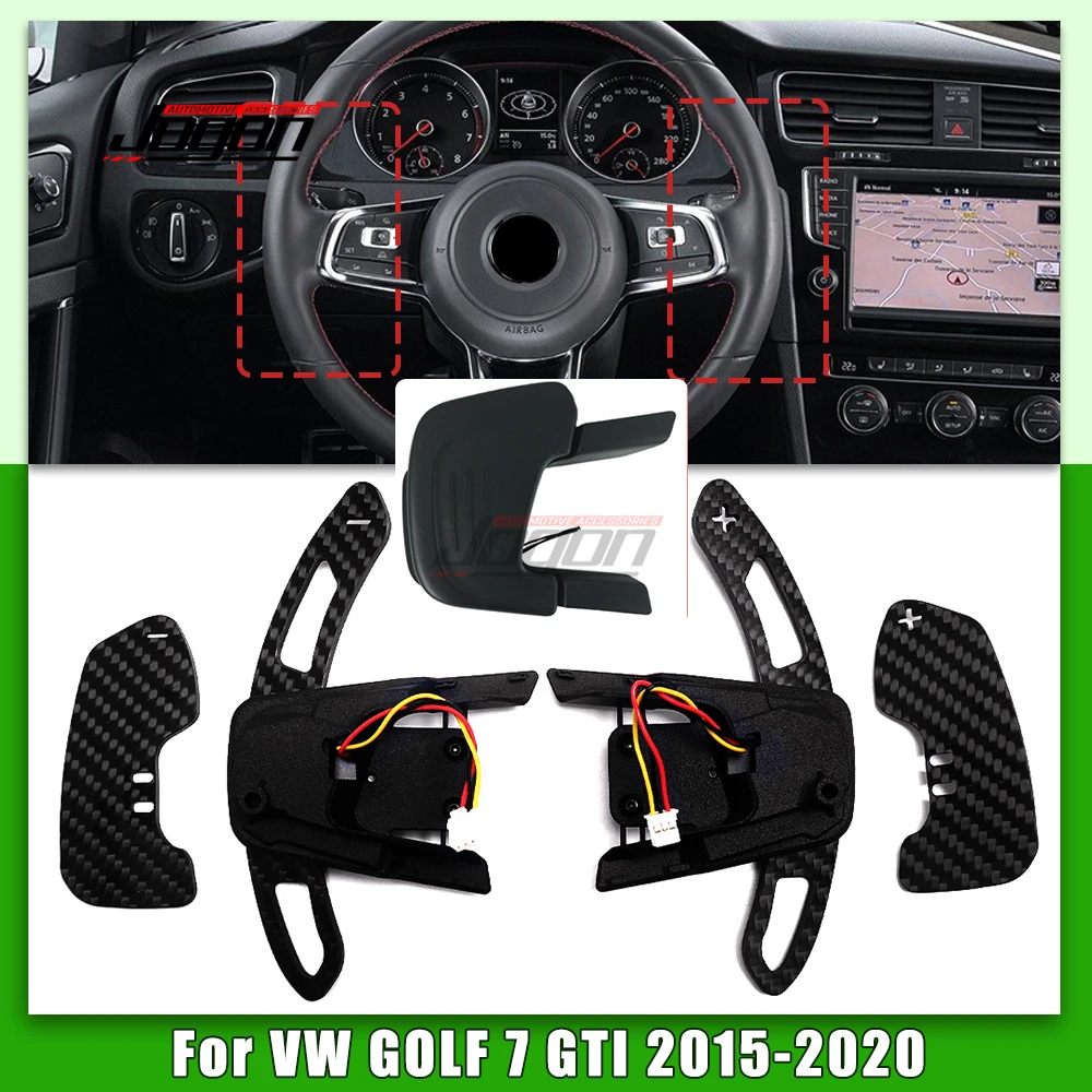 Replacement Magnetic Paddle Shifter For Volkswagen VW GOLF 7 GTI R GTE GTD 2015-2020 Carbon Fiber Steering Wheel Shifter Paddle