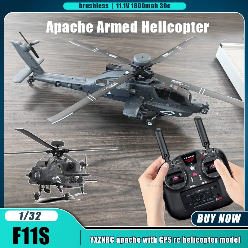 ドローン、型番F11S YXZNRC F11S 1:32 Rc Helicopter Yuxiang F11s Apache Armed