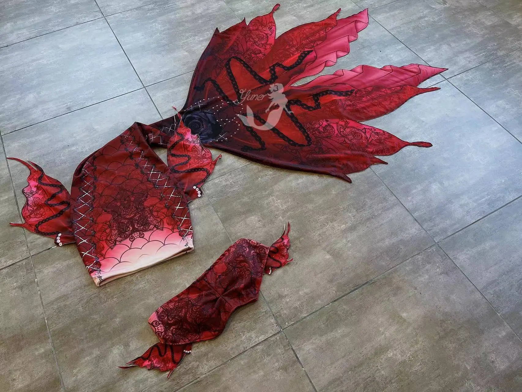 Yuner original sereia cauda de peixe sonhando rosa oceanarium mostrar especial sereia cauda mergulho dia das bruxas