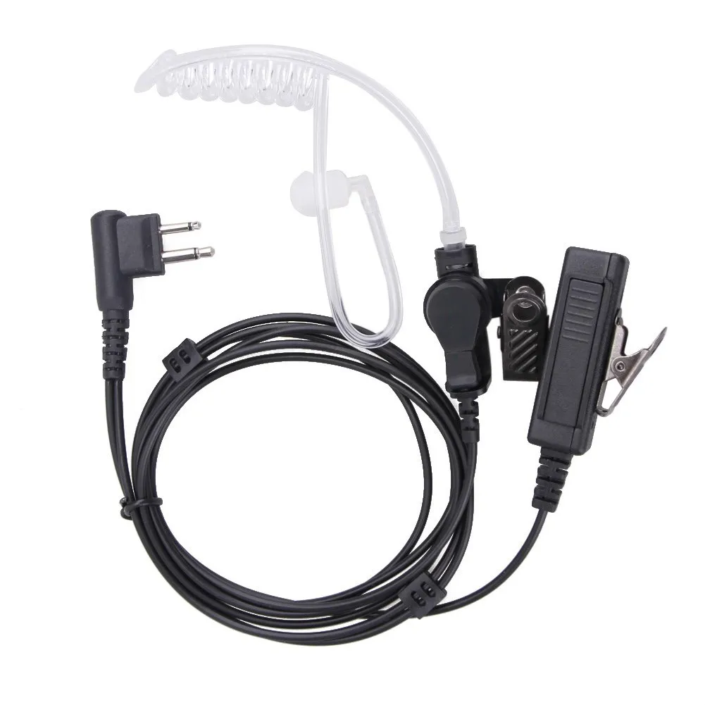 2Pin Covert Acoustic Tube Earpiece Headset Mic for Motorola GP300/308/68/88/88s/2000/CP88/100/150/200/CT150/250/450/450 Radios
