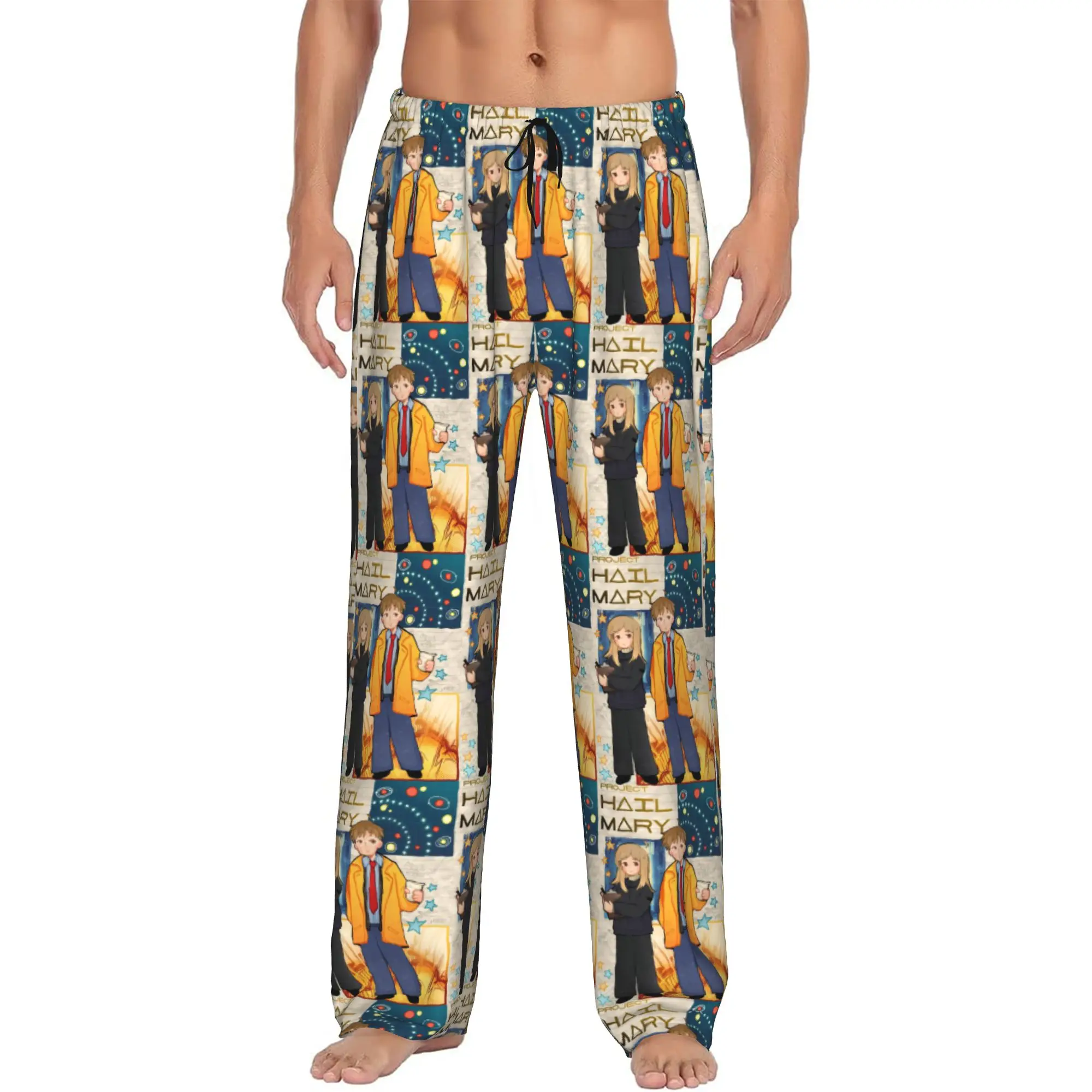 

Custom P-Project Hail Mary Movie Pajama Pants Sleepwear Men Elastic Waistband Sleep Lounge Bottoms with Pockets