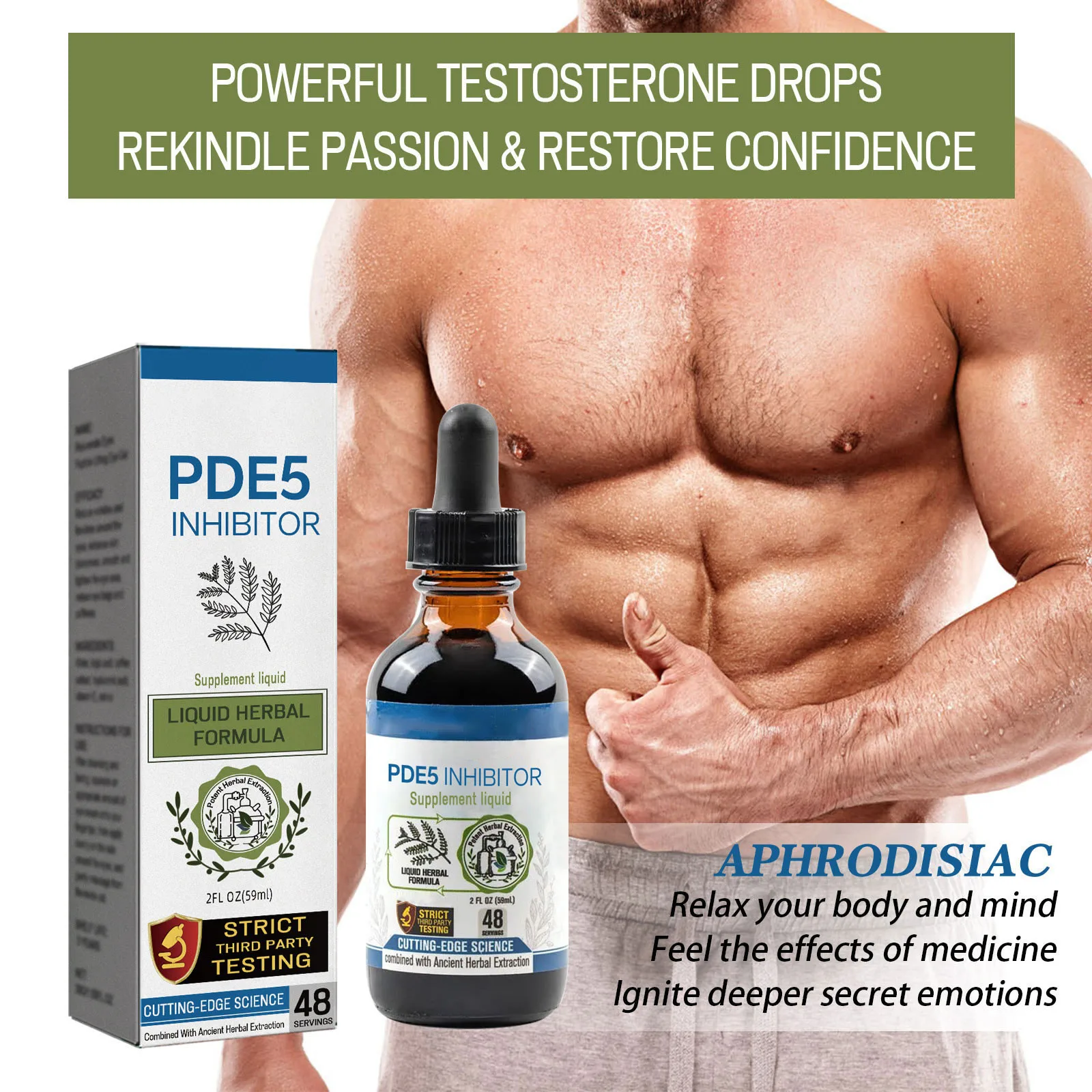Men's Massage Oil Body Maintenance Strong Physical Endurance Care Massage Oil Fitness and body shaping beauty products 59ml