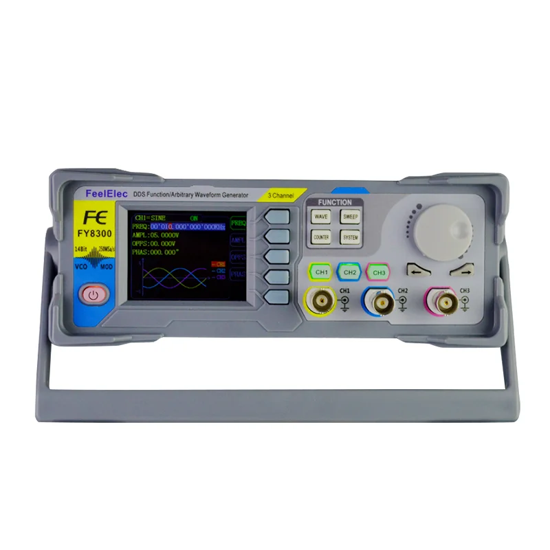 FY8300S 3 Channel Function Arbitrary Waveform Signal Generator TFT 4 TTL Level Outputs DC Bias Function Digital Output Function