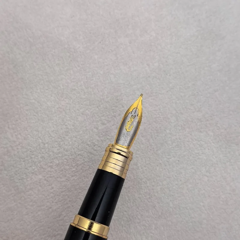 Wingsung Full Copper Shell Carving Fountain Pen Thick Handle with A Bright Pointed Tip, Heavy Touch for Writing Office Gifts Pen