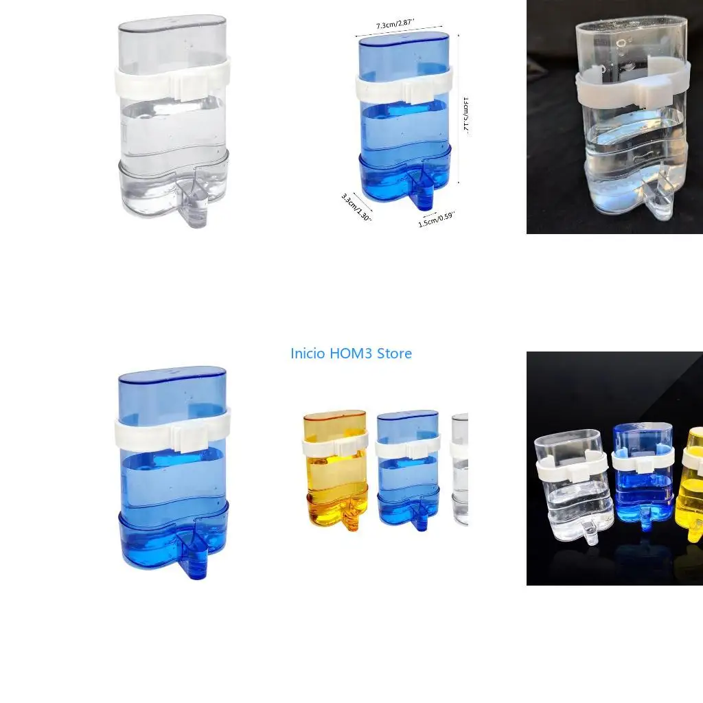 A5YD Parakeet Water Dispenser No Mess Parrot Feeder Waterer Cockatiel Cage Accessories Automatic Feeding Supplies for Budgies