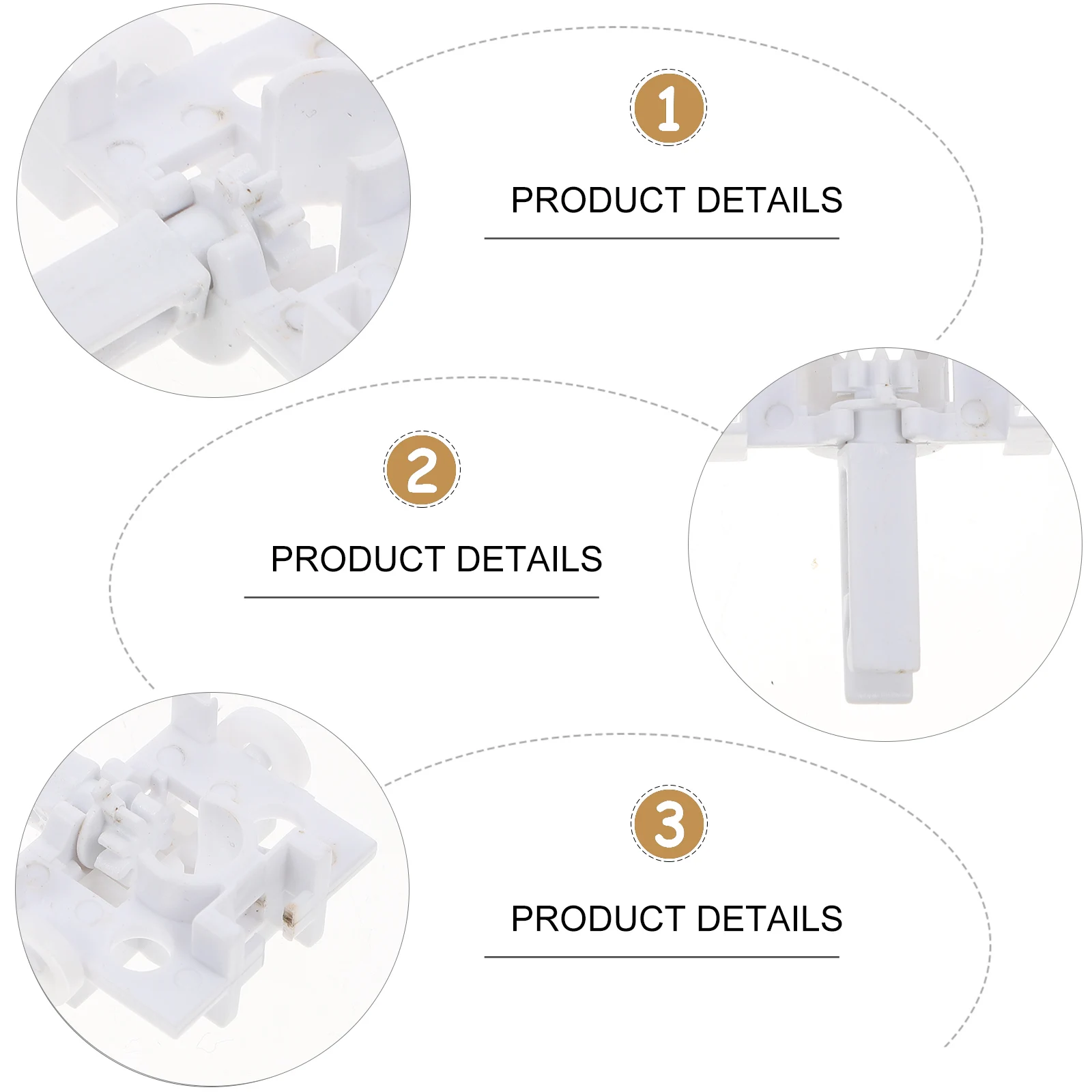 

4 Pcs Vertical Blind Rotating Box Plastic White Color Easy Install Replacement Parts Repair Kit Suitable Most Blinds